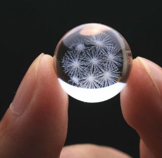 7.  8g Find Rare Natural Pretty Snowflake Phantom Quartz Crystal Sphere Ball97