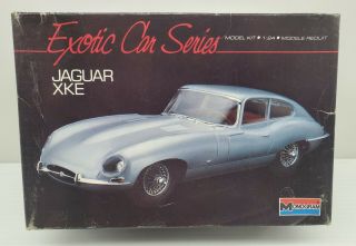 Monogram Jaguar Xke Series Model Kit Car 1/24 Scale Vintage Model Kit Automotive