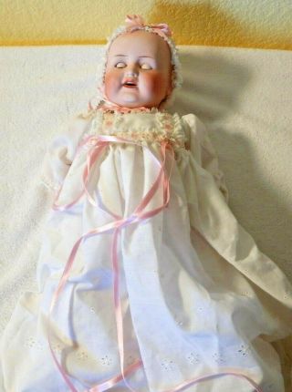 Nippon 505 Bisque Head Baby Doll With Composition Body With Outfit - Circa 1915