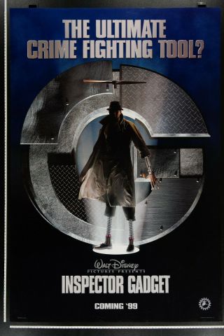 Inspector Gadget 27x40 1sh Rare Ds Movie Poster 1999 Matthew Broderick