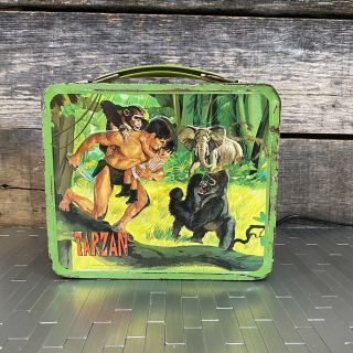 Vintage Aladdin Industries Jungle Book Metal Lunch Box 1966 Vtg Retro Rare
