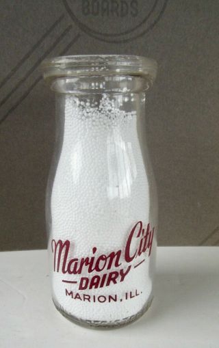 Rare 1/2 Pint Marion City Dairy Marion Ill.