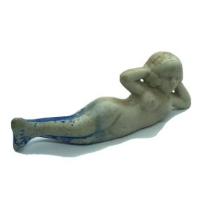 Vintage Antique Miniature Bathing Beauty Bisque Mermaid Figure Nude 11