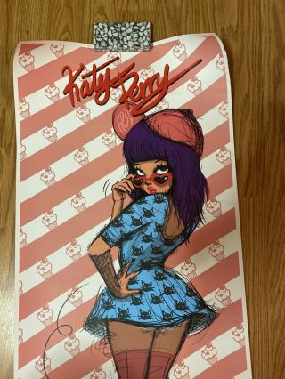 Katy Perry Part Of Me Tour Documentary Movie Poster Pin Up 36X14.  5 Rare Cartoon 3
