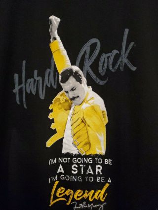 RARE Hard Rock Cafe LONDON Black Freddie Mercury Legend Queen X - Large XL T 2