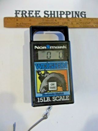 Rare Vintage Made In Usa Normark Weigh - In 15 Lb Electronic Digital Fishing Scale