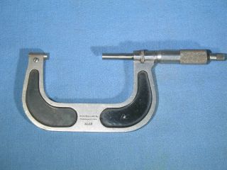 Antique 1902 Brown & Sharpe No.  63 2 - 3 " Micrometer W/ratchet Stop & Lock Nut