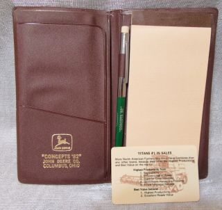 John Deere (concepts 82) Portfolio With Pad,  Spec Card,  & Sheaffer Pencil (rare)