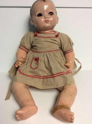 1930s Effanbee Patsy Baby Vintage Doll Composition & Cloth Body.  Baby