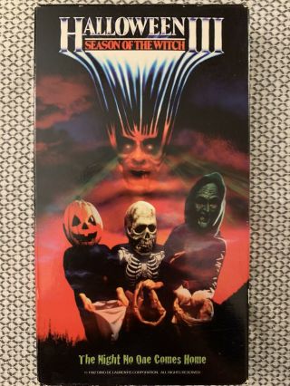 " Halloween Iii 3 Season Of The Witch " Vhs (rare Goodtimes Release)