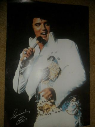 (3) Vintage Elvis Presley Color Posters 28 " X22,  17 " X11,  And 18 " X11