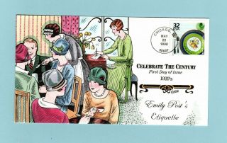 U.  S.  Fdc 3184 Rare Hand Painted Collins Cachet - Emily Post 