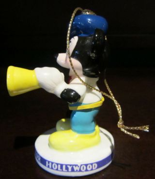 RARE Disney Schmid Director Mickey Mouse Ornament Ceramic Porcelain Figure 2
