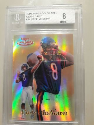 Rare 1/1 Cade Mcnown 1999 Topps Gold Label Red Class 3 Rookie 25/25 Bears