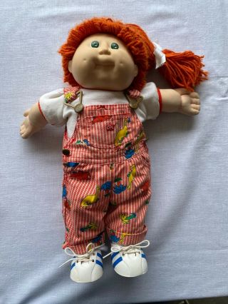 1988 Vintage Coleco Cabbage Patch Doll Red Hair Green Eyes " Fairlie Carrie "