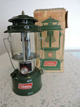 Coleman 220h Green Double Mantel Lantern 2 - 74 W/ Box