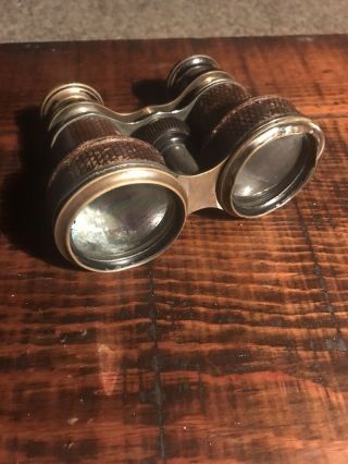 Civil War Brass And Leather Binoculars Officers Artifact Rare 1860