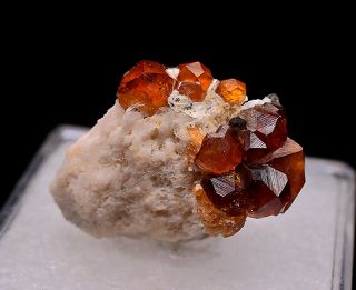 3.  6g Natural Fanta Spessartine Garnets Crystal Cluster Rare Mineral Specimen