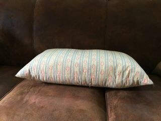 Feather Down Queen Bed Pillow 20x30 Very Full & Plump Weighs 3 Lb Cotton Ticking