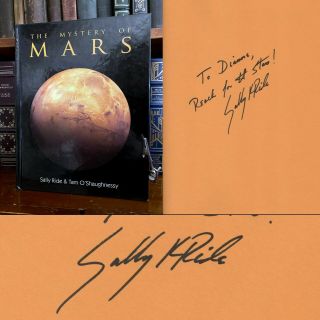 The Mystery Of Mars Hand Signed By Sally Ride 1st American Woman In Space Rare