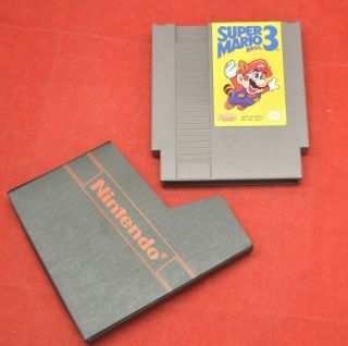 Rare Vintage Nintendo Nes Mario Bros Brothers 3 Game & Slip Cover