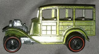 Rare Dark Interior Hot Wheels Redline 1968 Classic 31 Ford Woody Olive Green