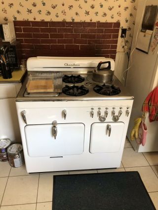 Vintage Chambers White Gas Stove -