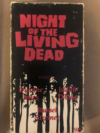 Night Of The Living Dead Vhs George Romero 1985 The Congress Video Group Rare