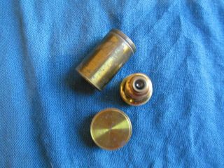 Antique Brass Bausch & Lomb Optical Co.  Lens In Case