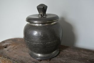Rare Liberty Tudric Pewter Biscuit Barrel Pot 01070 Designed By Archibald Knox
