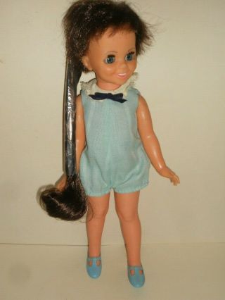 Vintage 1970 Ideal Mia Doll Ngh - 15 - H173 Growing Hair 16 " Brunette Crissy Family