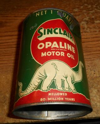 Early Sinclair Opaline Motor Oil One Quart Can/rare