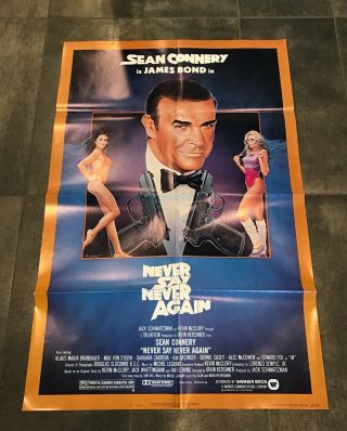 James Bond Never Say Never Again Poster 1983 Folded 830102 Rare Version