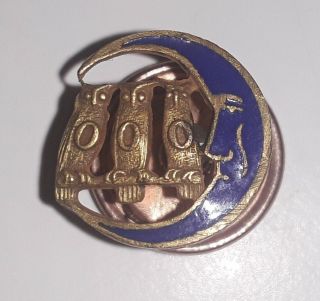 Order Of Owls Antique Lapel Pin