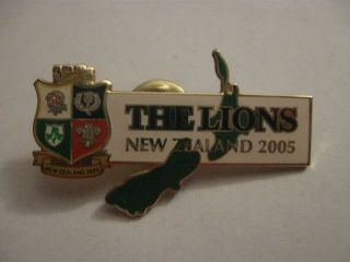 Rare Old 2005 British Lions Rugby Union Football Club Nz Enamel Press Pin Badge