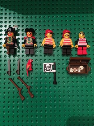 Lego Pirates Sea Mates (5) Vintage Minifigures,  Imperial Guard Pirate Minifigs