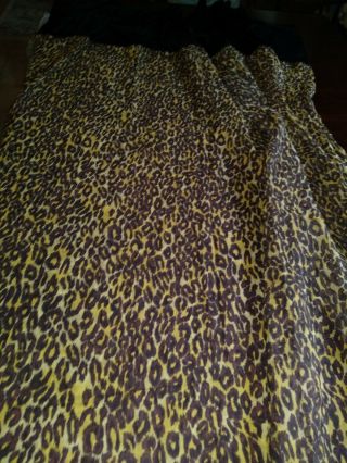 Shower Curtain Vintage Spring Leopard/black Velvet 70 " X 72 " Dramatic And