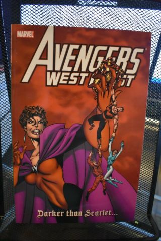 Avengers West Coast Darker Than Scarlet Complete Marvel Tpb Rare John Byrne