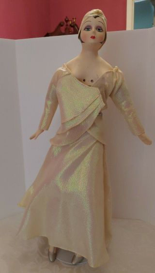 Vintage 1985 Flapper Doll Seymour Mann Porcelain Doll 19 " Tall