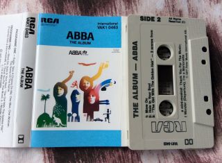 RARE RCA AUSTRALIA ABBA THE ALBUM cassette NO mirror B BLUE COVER LIKE N 2