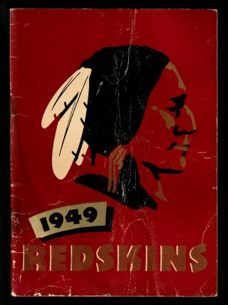1949 Washington Redskins Media Press Guide Nfl Football Very Rare