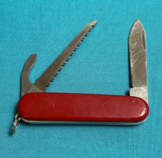 Rare Victorinox Swiss Army Pocket Knife - Red Lumberjack - Retired Multi Tool