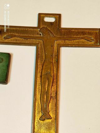 2 ANTIQUE BRASS CRUCIFIXES FROM THE HOLY LAND 3