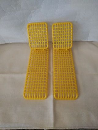 Vintage Barbie Yellow Lounge Chairs (2)