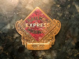 Antique Railway Express Agency Badge