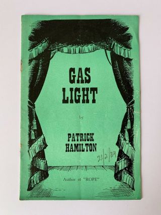 Gaslight By Patrick Hamilton 1938 1st Edition Theatre Programme Rope Rare Apollo