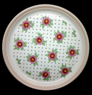 Vintage Hornsea Pottery Pink Floral Pattern Crafted By John Clappison 17cm Rare