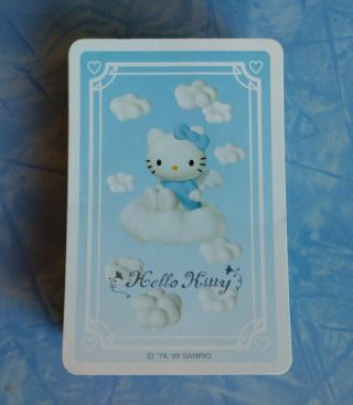 Vintage 1999 Sanrio Hello Kitty Blue Angel Wings Deck Of Playing Cards Rare Pics