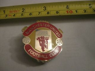 Rare Old Manchester United Football Club Very Large Enamel Press Pin Badge