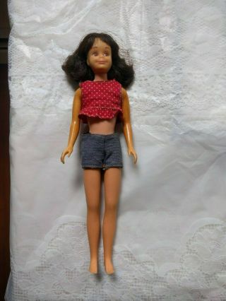 Vintage Mattel 1963 Scooter Doll With Dark Hair Bendable Legs
